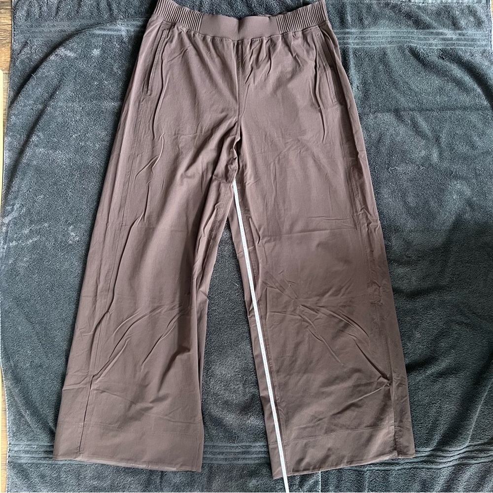 Lululemon Stretch Woven High-Rise Wide-Leg Pant Espresso Size XL